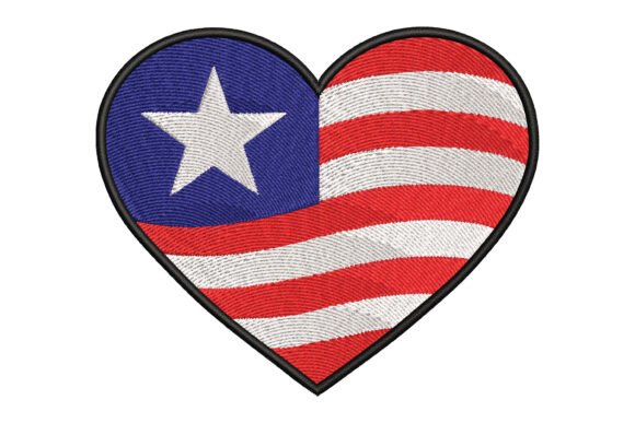 American Heart Embroidery
