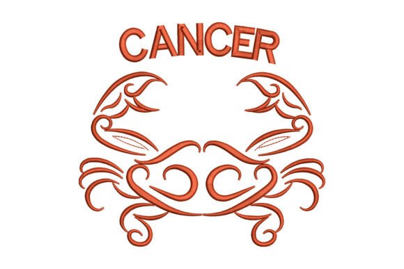 Cancer Zodiac Embroidery Design