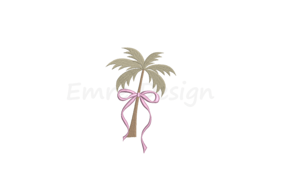Coquette Palm Tree Embroidery Design