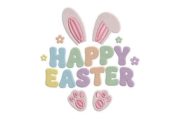 Easter Bunny Ear Embroidery Design