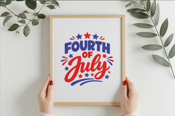Fourth of July Embroidery Design