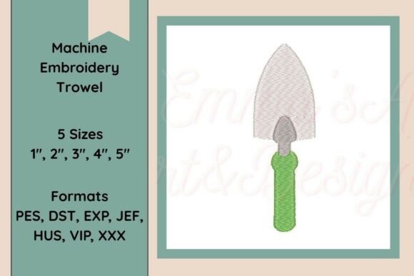 Garden Trowel Machine Embroidery Design