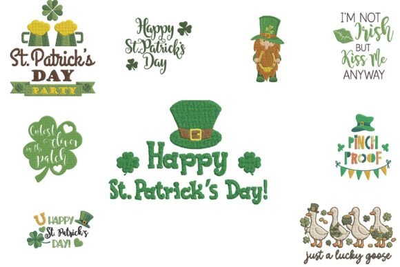 Happy St. Patrick’s Day Embroidery Bundle