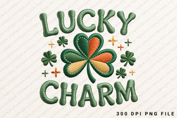 Lucky Charm Embroidery PNG, St Patrick’s