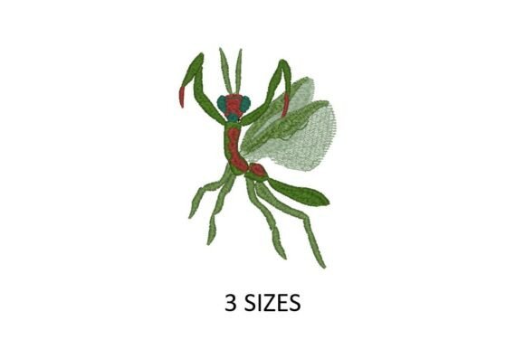 Mantis Embroidery Design