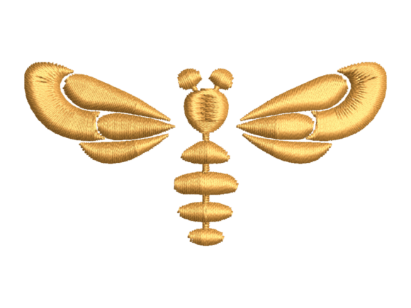Minimal Bee Embroidery Design
