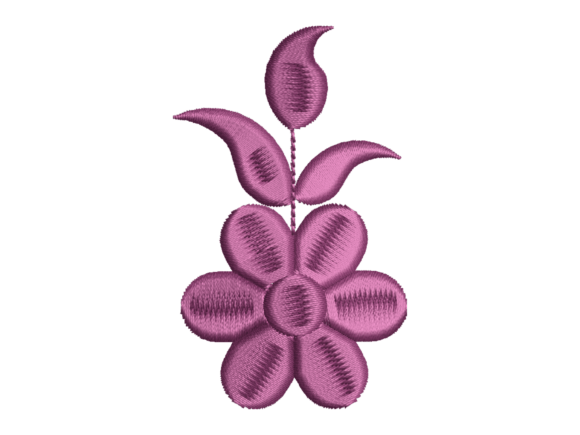 Ottoman Purple Flower Embroidery