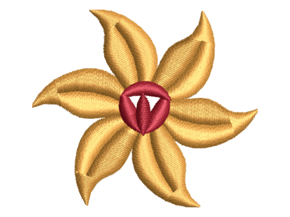 Ottoman Six Petal Flower Embroidery