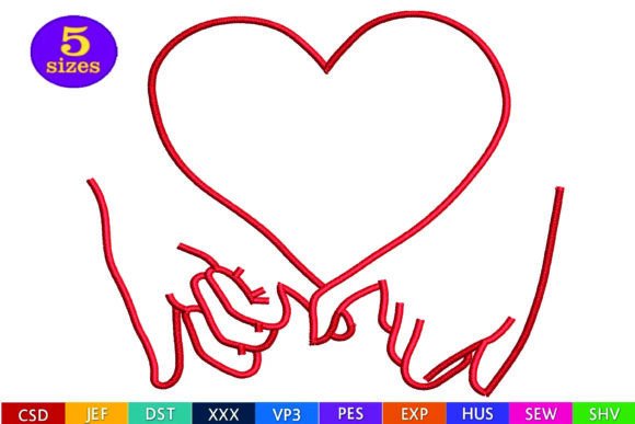 Pinky Promise Embroidery Design