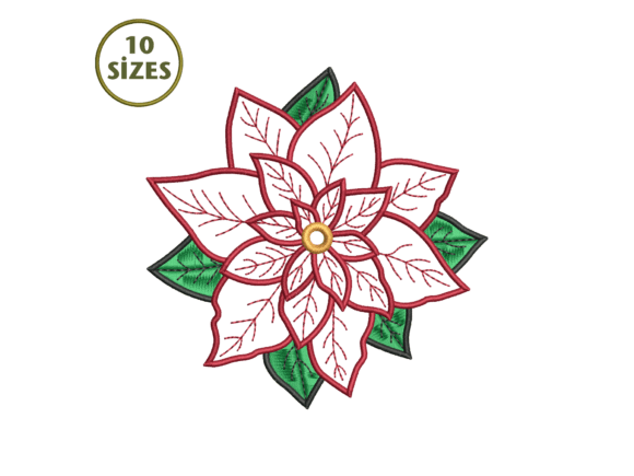 Poinsettia Embroidery Design