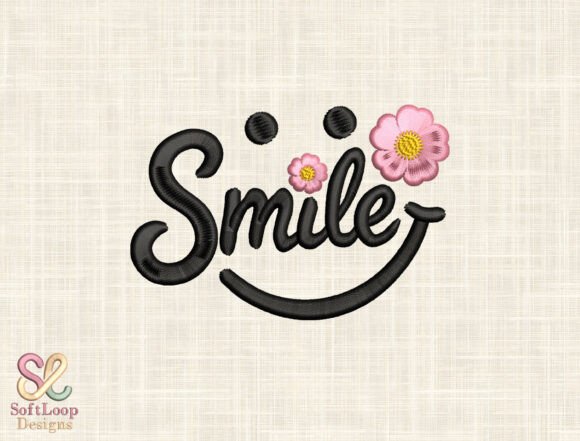 Smile Machine Embroidery Design