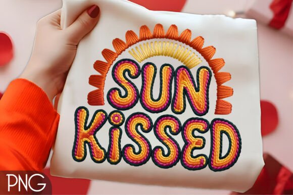 Sun Kissed Embroidery Summer PNG Design