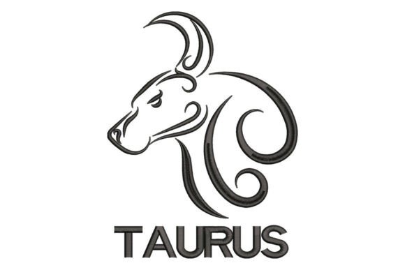Taurus Zodiac Embroidery Design